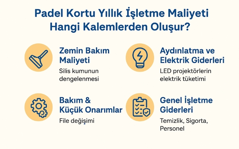 Padel Kortu Yıllık İşletme Maliyeti Hangi Kalemlerden Oluşur