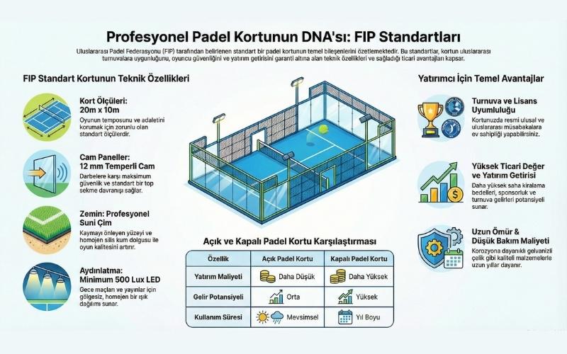FIP Standart Padel Kortu Nedir