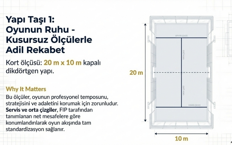 Padel Kortu Ölçüleri (FIP Regulation)
